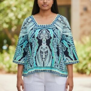 Alfani Paisley Blouse